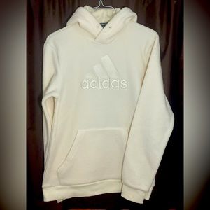 Adidas fleece hoodie. Off white men’s medium.